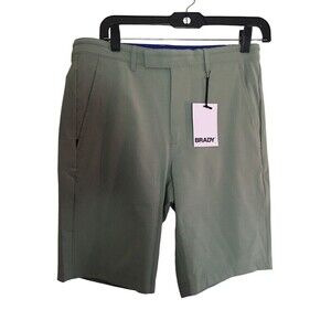 Tom Brady Brand Golf Shorts Men's Size 29 Sage Green Zip Hook & Eye